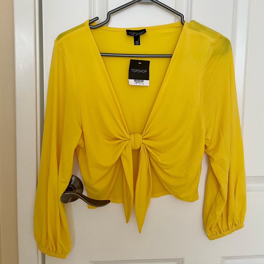 Topshop Front-Tie Top